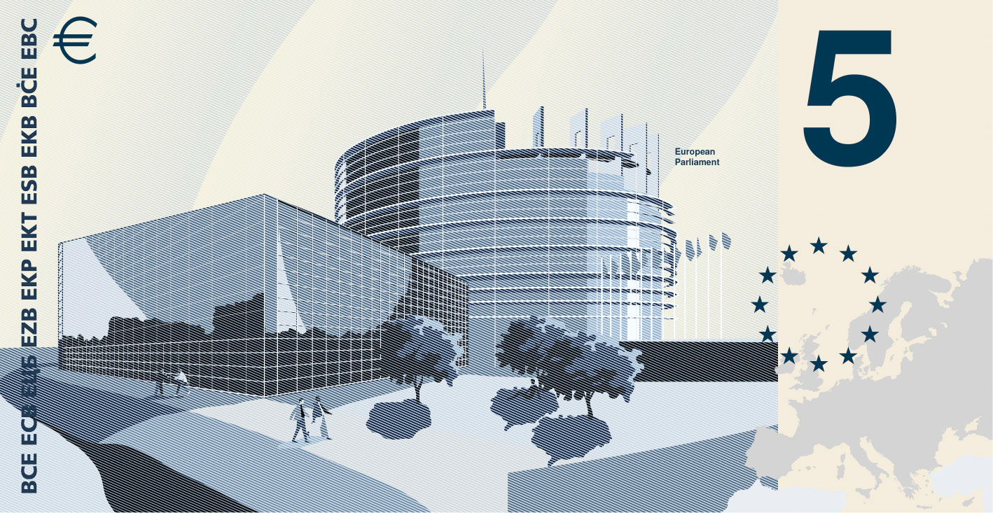 Euro Notes Could Star EU Parliament, Commission Buildings